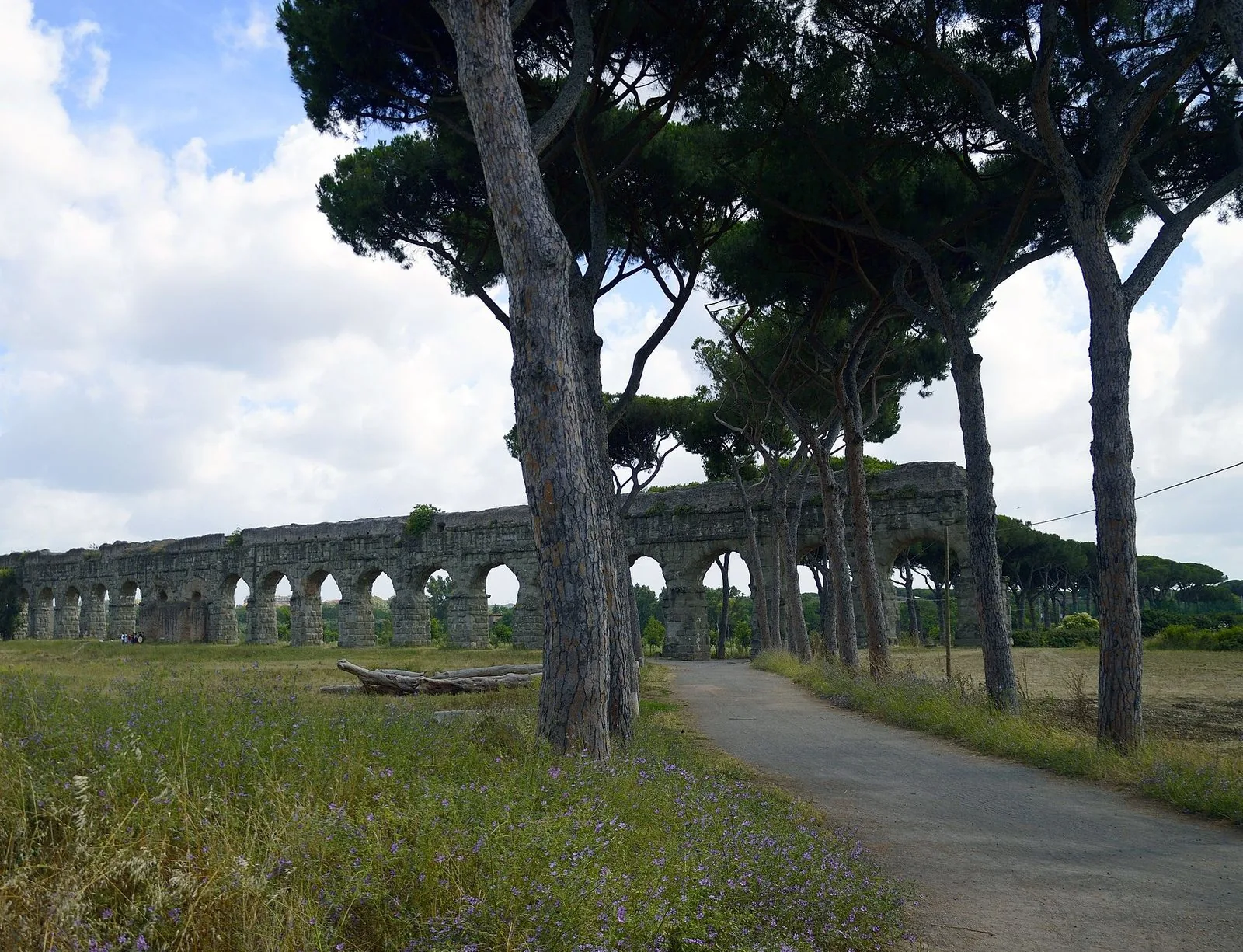 Le arcate degli acquedotti romani nel Parco degli Acquedotti
