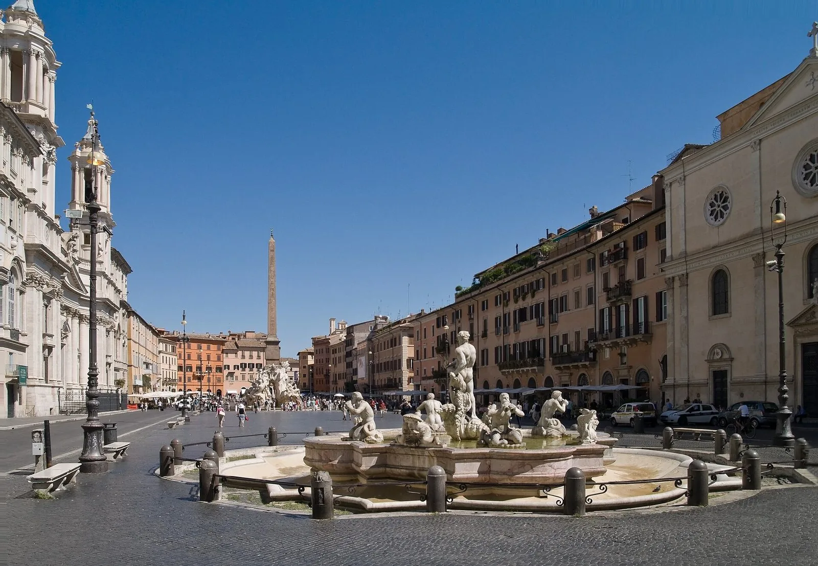 Piazza Navona a Roma con la fontana dei Quattro Fiumi